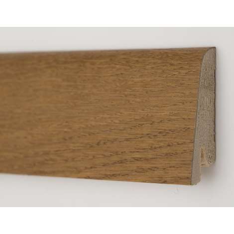 Фото - Плинтус деревянный шпонированный Kluchuk Рустик Дуб медовый 80х19х2200 Коричневый KLR8008