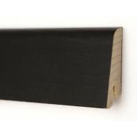 Картинка - Плинтус деревянный шпонированный Kluchuk Евро Дуб черный 60х18х2400 Черный KLE6016
