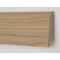 Картинка - Плинтус деревянный шпонированный Kluchuk Рустик Дуб карамельный 60х19х2200 Светло коричневый KLR6006