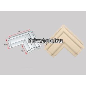 Картинка - Угол наличник Модерн к фасадным панелям белый