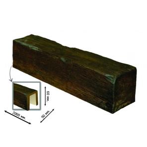 Картинка - Декоративная балка Elite Decor Deco Wood Модерн 2000x60x90 Дуб Темный ED107DT2M