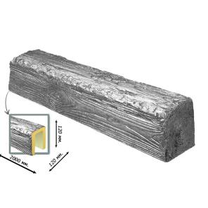 Картинка - Декоративная балка Elite Decor Deco Wood Рустик 2000x120x120 Дуб седой EQ006S2m