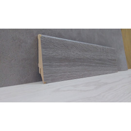 Плинтус Супер Профиль Дуб Саном Серий 2800x80x21 Серо коричневый 1682ss