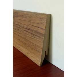 Плинтус Супер Профиль Пекан 2800x80x21 Светло коричневый 1682p