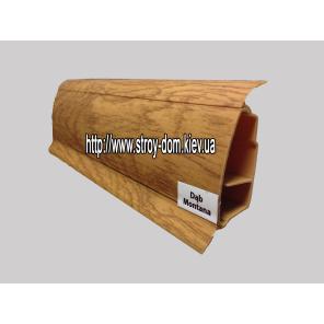 Картинка - Плінтус Queen Effector 57 мм з подвійним кабель-каналом матовий Дуб монтана - 40911